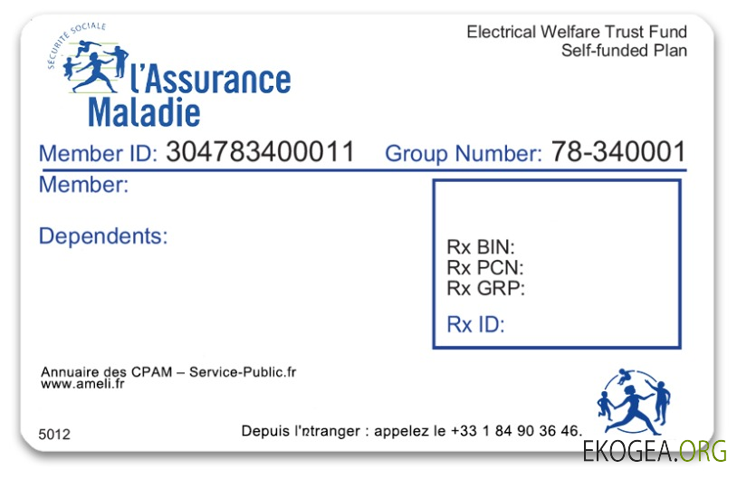 Carte d'assurance maladie française